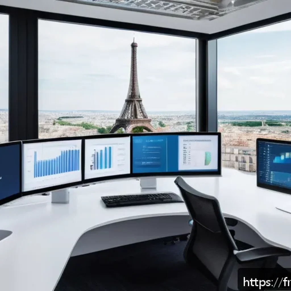 세무사와 세무회계의 융합 - A modern French small business office environment with a diverse team of professionals collaborating...